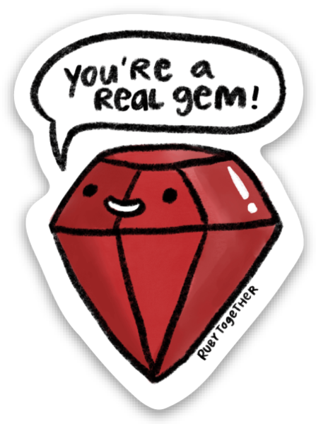 real gem sticker 3-pack