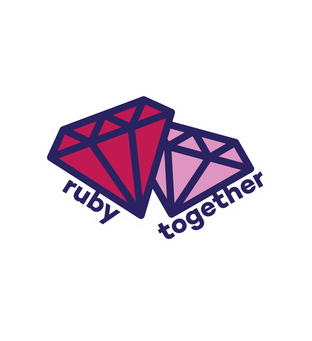 ruby together sticker 3-pack