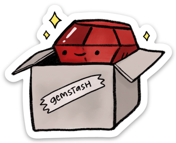 gemstash ruby box sticker 3-pack